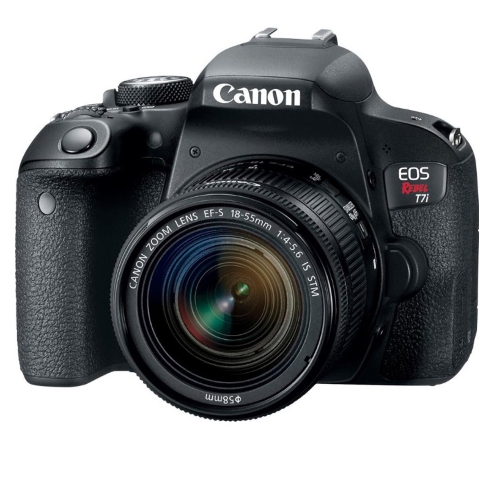 Canon T7i rebel camera base with 2 lense